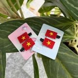  (Quà Tặng Không Bán) Set 2 Kẹp Cờ Đỏ Sao Vàng, Lan Toả Tinh Thần Việt - Phụ Kiện SHeGAN 