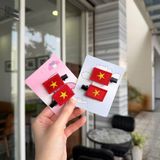  (Quà Tặng Không Bán) Set 2 Kẹp Cờ Đỏ Sao Vàng, Lan Toả Tinh Thần Việt - Phụ Kiện SHeGAN 