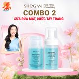  Combo Sữa rửa mặt & Nước tẩy trang muối biển xanh SHeGAN 