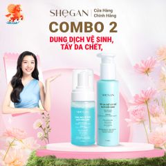 Combo Dung dịch vệ sinh & Tẩy da chết muối biển xanh SHeGAN