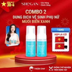 (TẶNG SET 2 KẸP LÁ CỜ) Combo 2 chai dung dịch vệ sinh muối biển xanh (100ml)
