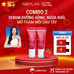 (TẶNG SET 2 KẸP LÁ CỜ) Combo 2 Tuýp Serum Dưỡng Hồng, Ngừa Khô, Mờ Thâm Môi Dâu Tây 6g - Mềm Môi, Hồng  Môi Tự Nhiên, Căng Mọng, Không Chứa Chì, Dưỡng Môi, Son Dưỡng