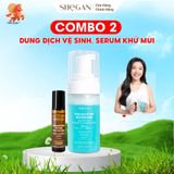  Combo Dung dịch vệ sinh muối biển xanh & Serum khử mùi mờ thâm nách và chân SHeGAN 