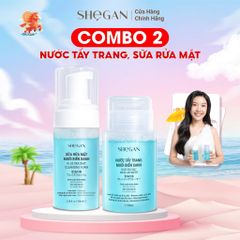 Combo Sữa rửa mặt & Nước tẩy trang muối biển xanh SHeGAN