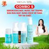  Combo đặc biệt SHeGAN - Sữa rửa mặt, Nước tẩy trang, Tẩy da chết, Dung dịch vệ sinh muối biển xanh, Serum khử mùi 
