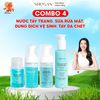  Combo Sữa rửa mặt, Nước tẩy trang, Tẩy da chết & Dung dịch vệ sinh muối biển xanh SHeGAN 