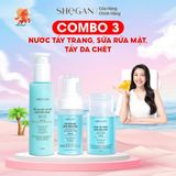  Combo Sữa rửa mặt, Nước tẩy trang & Tẩy da chết muối biển xanh SHeGAN 