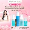  Combo đặc biệt SHeGAN - Sữa rửa mặt, Nước tẩy trang, Tẩy da chết, Dung dịch vệ sinh muối biển xanh, Serum khử mùi 