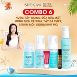  Combo Thuần Chay SHeGAN - Sữa Rửa Mặt, Nước Tẩy Trang, Tẩy Da Chết, Dung Dịch Vệ Sinh, Serum Khử Mùi, Serum Dưỡng Môi 