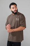  428 - Drip Oversized Tees - Brown Wash 