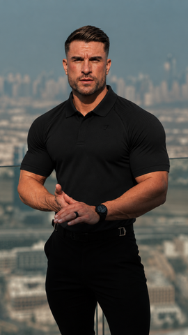  GYMSHARK SEAMLESS Polo / Black 