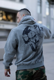  YoungLA - 511 Drippy Skull Hoodies -  Grey Wash 