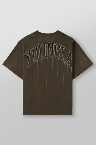  428 - Drip Oversized Tees - Brown Wash 