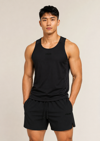  ASGARD SINGLET TANKTOP - BLACK / BLACK 