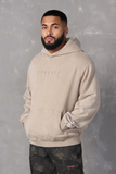 YoungLA - 511 Drippy Skull Hoodies -  Beige Wash 
