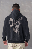 YoungLA - 511 Drippy Skull Hoodies -  Black Wash 