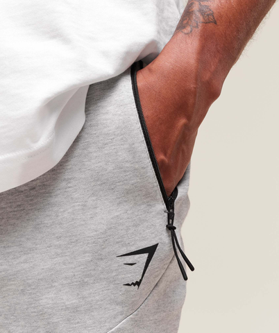  GS Interlock Tech 6" Shorts - Light Grey Core Marl 