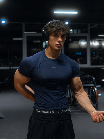 GYMSHARK Element Baselayer T-SHIRTS / Heavy Blue 