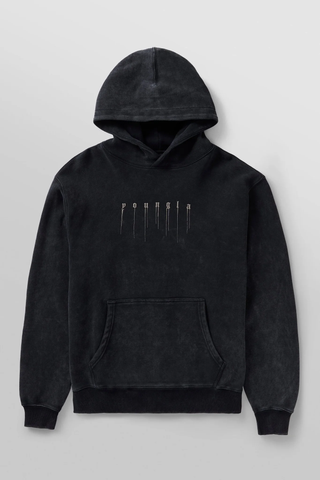  YoungLA - 511 Drippy Skull Hoodies -  Black Wash 