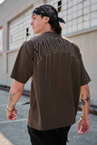  428 - Drip Oversized Tees - Brown Wash 