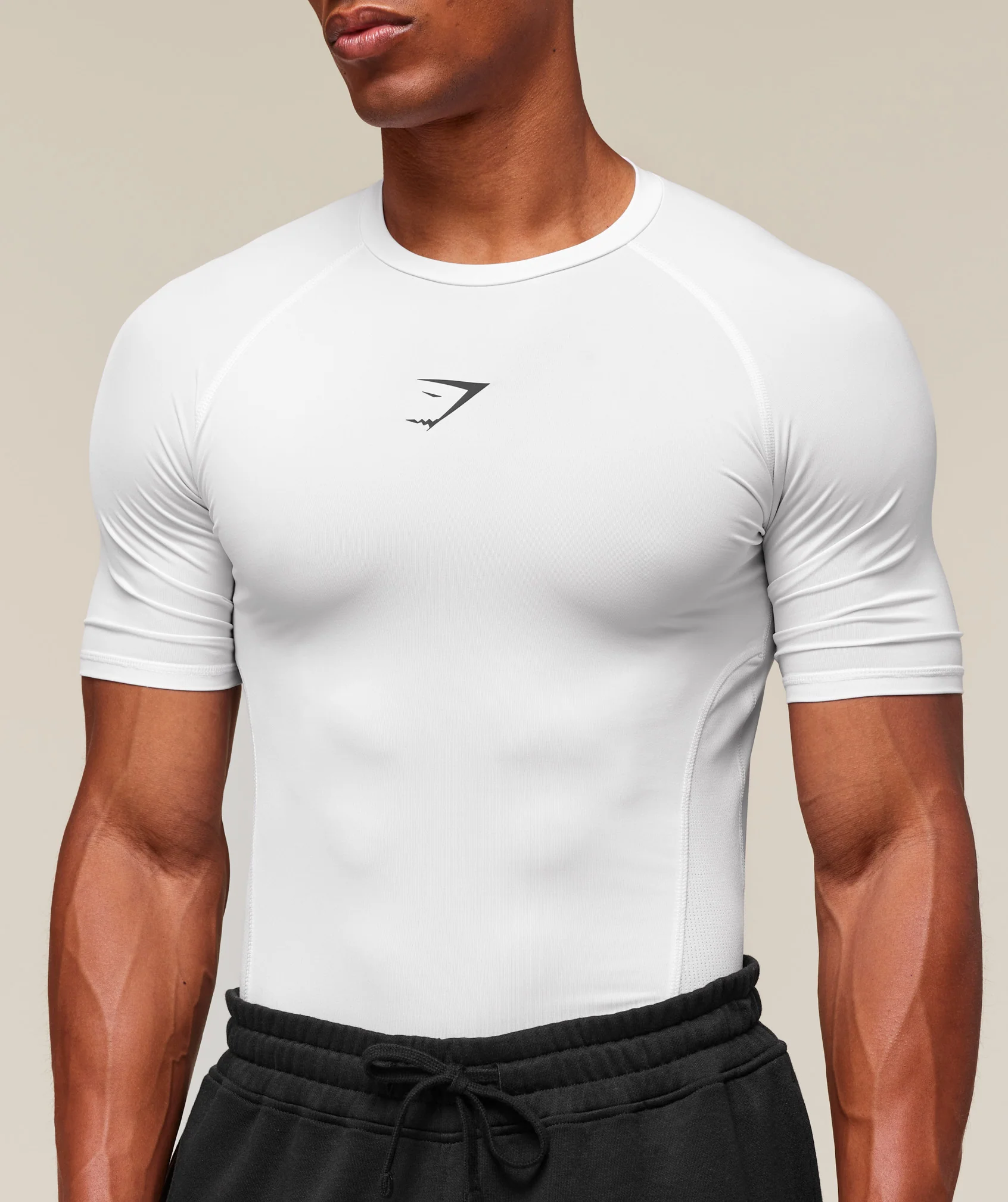  GYMSHARK Element Baselayer T-SHIRTS / White 