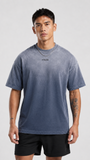  ASGARD OMBRE SPRAY OVERSIZE TEES - NAVY WASH 
