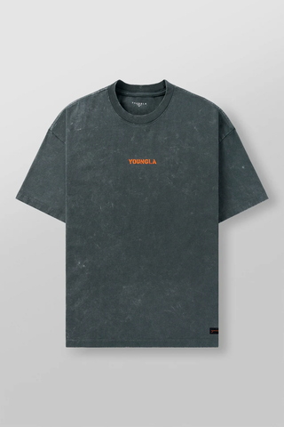  4014 - Orange Emblem Tees - Teal Wash 