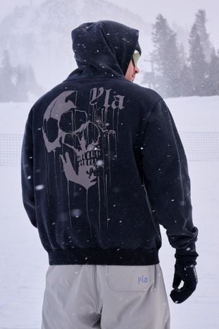 YoungLA - 511 Drippy Skull Hoodies -  Black Wash 