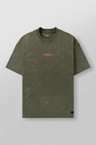  4014 - Orange Emblem Tees - Olive Wash 