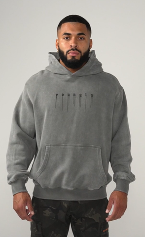  YoungLA - 511 Drippy Skull Hoodies -  Grey Wash 