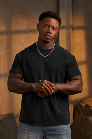  Washed Tailored Tees -  Black Wash 