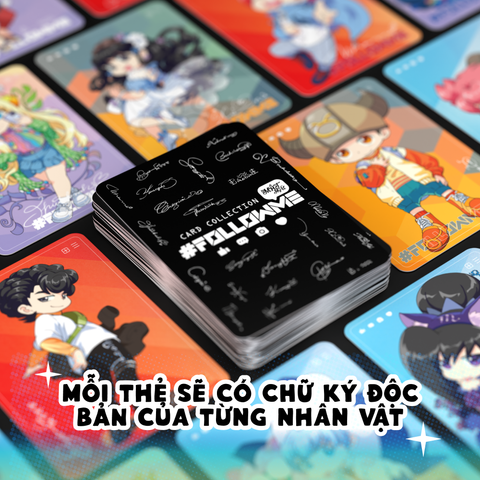  Bộ Sưu Tầm Thẻ Bài Nhân Vật Card Bo Góc Lớp Học Mật Ngữ #FOLLOWME Vol1, Vol2 | Pack 5 thẻ 