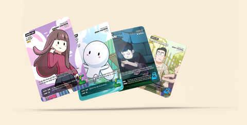  Combo Thẻ Bài Nhân Phẩm Card Bo Góc Collection Thỏ 7 Màu: Mắt Đo Phước Nghiệp - Thẻ Bài Nhân Vật Comics Èn En Én 