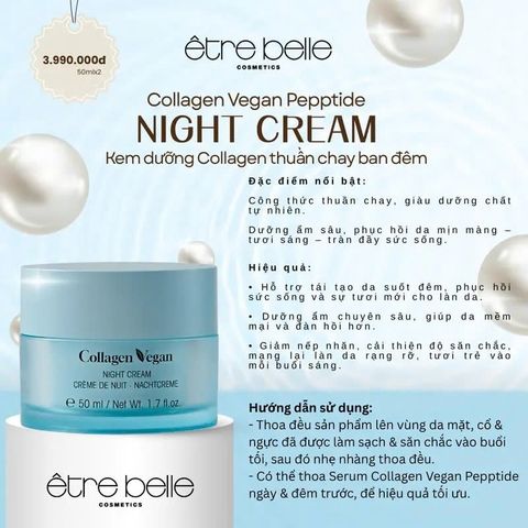  Kem Đêm Collagen thuần chay ban đêm – Vegan Collagen Night Cream Être Belle 