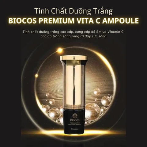  Tinh chất dưỡng trắng Biocos Premium Vita C Ampoule 