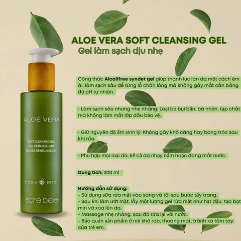 Gel Làm Sạch Dịu Nhẹ - Aloe Vera Soft Cleansing Gel Être Belle 