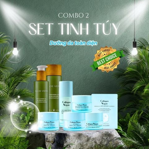  Combo 2 Set Tinh Túy Vegan Collagen Therapy - Full Care Experience - Chăm sóc da toàn diện 