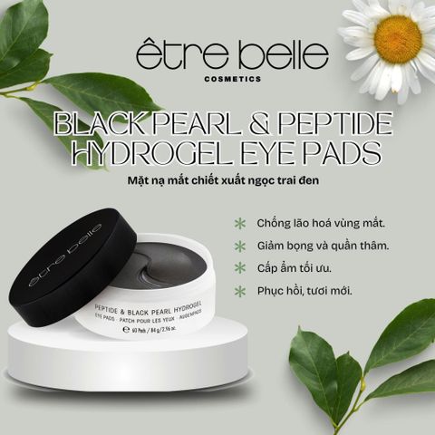  Mặt nạ mắt chiết xuất ngọc trai đen - Peptide & Black Pearl Hydrogel Eye Pads - Être Belle 