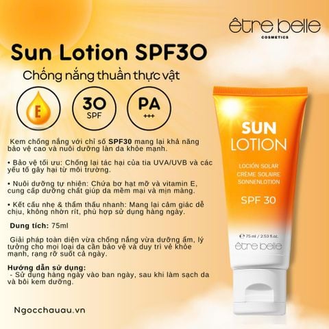  Kem chống nắng dưỡng da SPF30 - Sun Lotion SPF30 Être Belle 