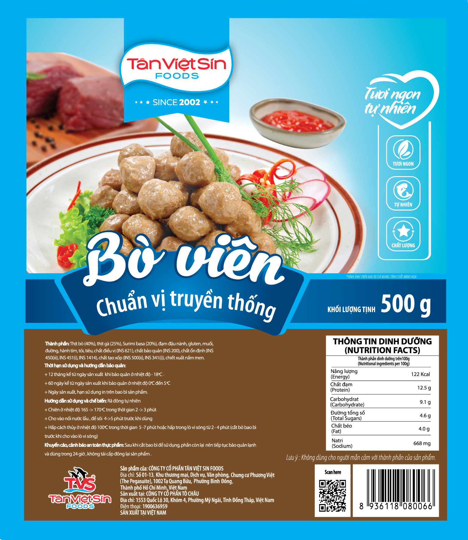  Bò viên ST 500g 