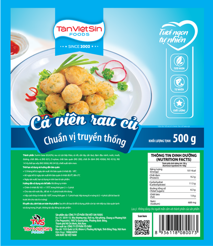  Cá viên rau củ Tân Việt Sin 