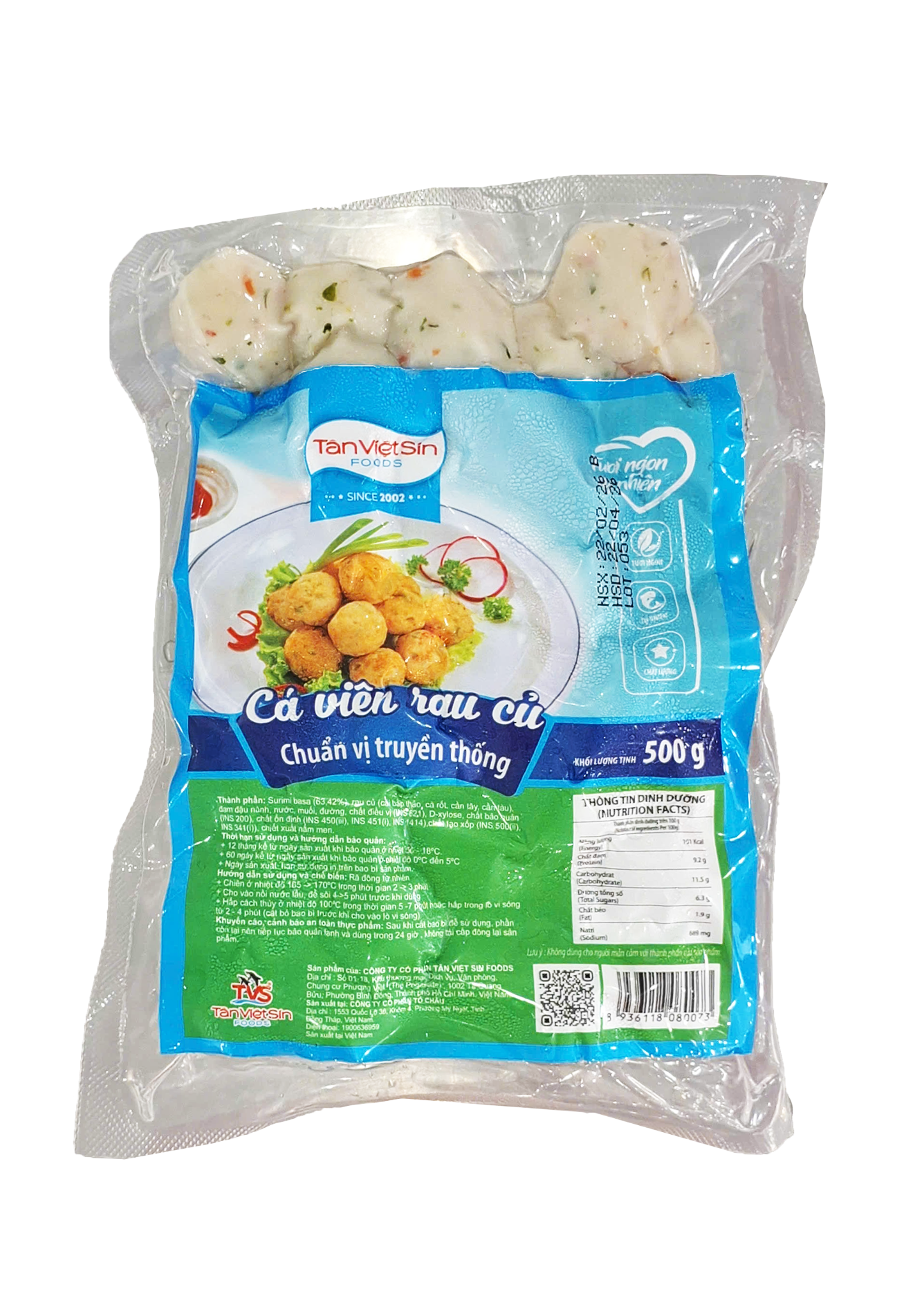  Cá viên rau củ Tân Việt Sin 