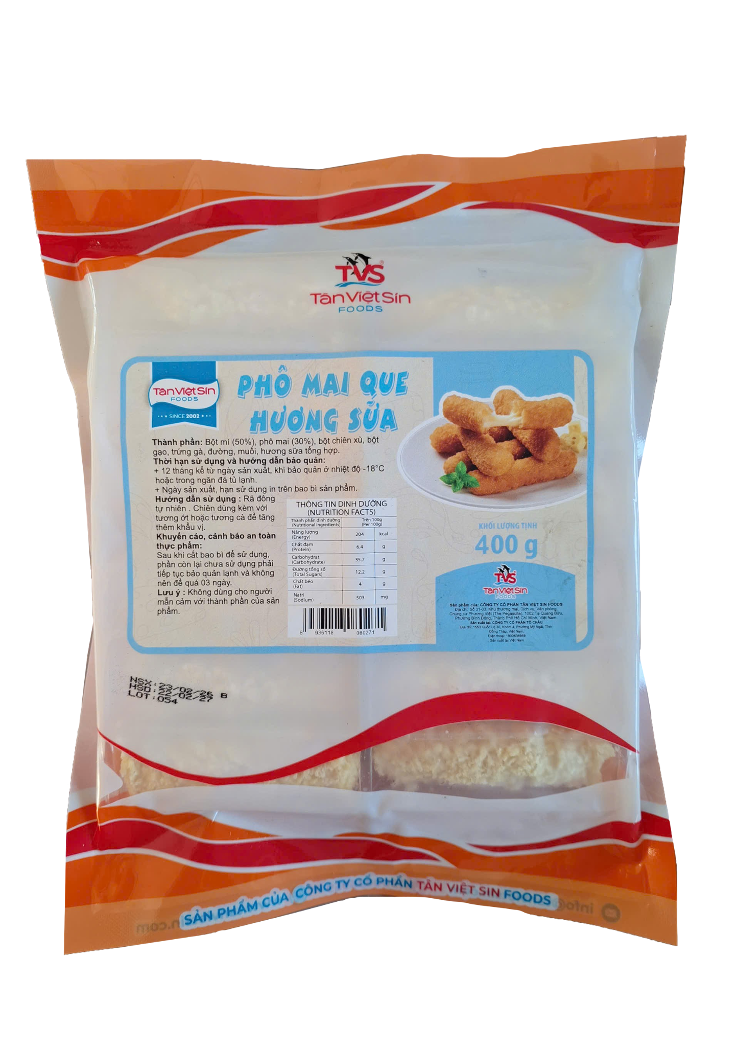  Phô Mai Que Hương Sữa ST 400g 