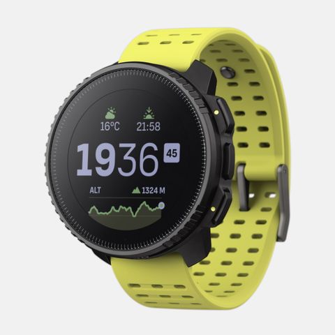  Đồng Hồ GPS Suunto Vertical Viền Thép Đen 49mm, Dây Silicone - Black Lime 