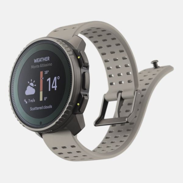  Đồng Hồ GPS Suunto Vertical Solar Viền Titanium Đen 49mm, Dây Silicone - Solar Sand 