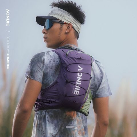  Vest Nước Chạy Bộ Aonijie C9116 Trail Running 10L - Tím Xanh Lá 