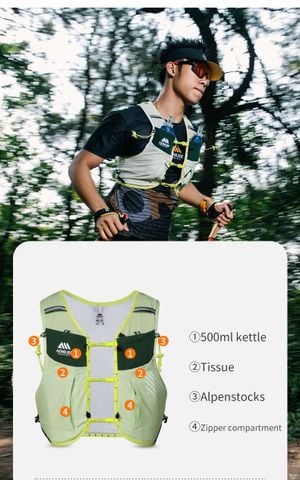  Vest Nước Chạy Bộ Aonijie C9116 Dung Tích 10L - Ligh Green 