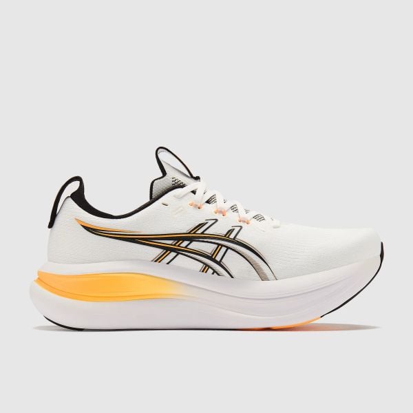  Giày Chạy Bộ Nam Asics Gel-Nimbus 28 - White / Stadium Orange 