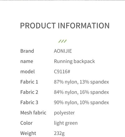  Vest Nước Chạy Bộ Aonijie C9116 Dung Tích 10L - Ligh Green 