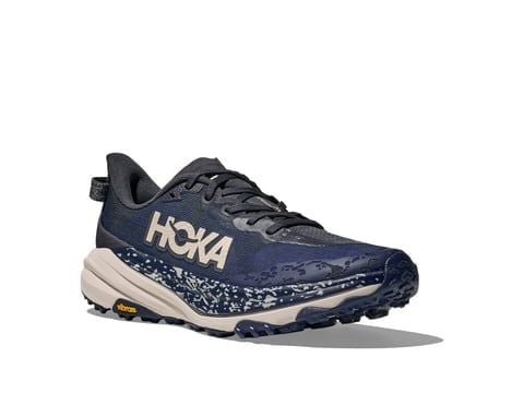 Giày Chạy Bộ Nam Hoka Speedgoat 6 Wide Trail - Charcoal Grey/Midnight Blue 